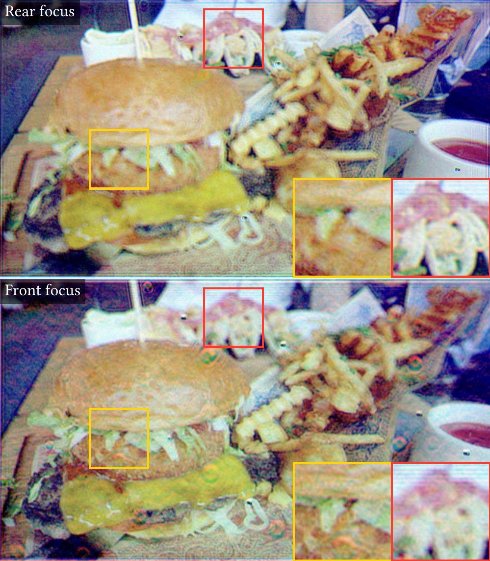 Captured Burger scene at rear and front focus.